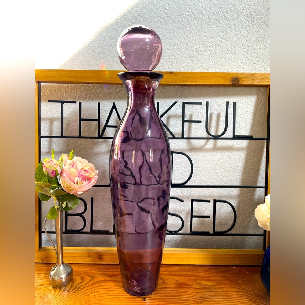 Made in Spain Amethyst Vase With Topper